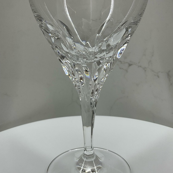 Gorham Crystal Diamond Wine Glasses With Gold Rims set of 8 - Picture 7 of 11